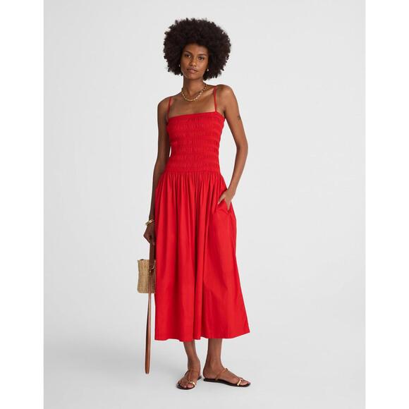 Madewell Dresses & Skirts - NWT! Madewell Smocked Maxi Dress Festival Red Size Large